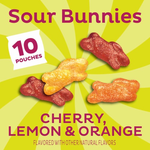 Annie's Sour Bunnies Fruit Flavored Snacks Perspective: back