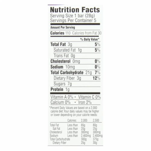 Annie's Oatmeal Cookie Chewy Granola bars Perspective: back