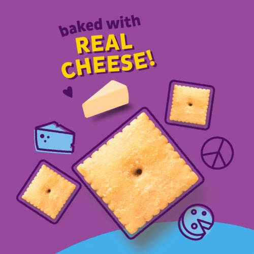 Annie's Organic Cheddar Squares White Cheddar Baked Crackers Perspective: back