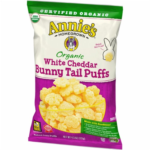 Annie's Organic White Cheddar Bunny Tail Puffs Perspective: back