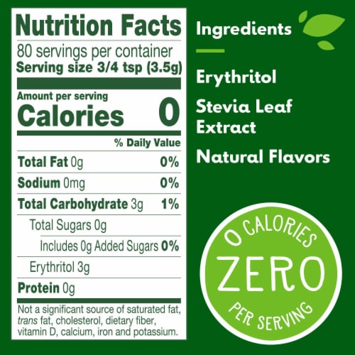 Truvia Original Calorie-Free Sweetener from the Stevia Leaf Spoonable Jar Perspective: back