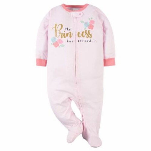 Gerber® Size 0-3M Princess Sleep 'n Play Footies in Pink Perspective: back