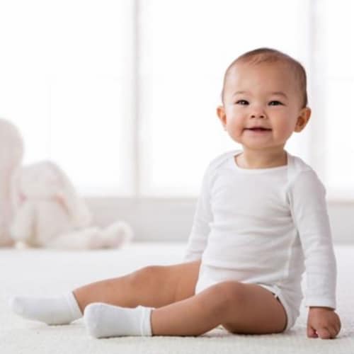 Gerber® Terry Socks in White Perspective: back