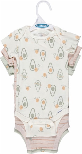 Gerber® Soft Comfort Stretch Onsies - Avacado Assorted Perspective: back