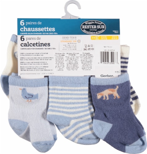 Gerber® Crew Socks - Assorted Blue Perspective: back