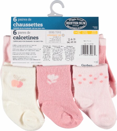 Gerber® Crew Socks - Assorted Pink Perspective: back