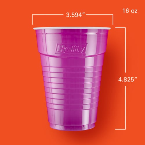 Hefty® Party On!™ Assorted Colors Plastic Cups Perspective: back