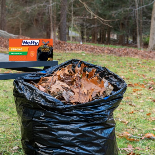 Hefty® Strong Lawn & Leaf 39-Gallon Extra Large Drawstring Trash Bags Perspective: back