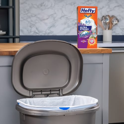 Hefty Strong 33-Gallon Trash Can Liner Extra Large Drawstring Trash Bags,  20 ct - Harris Teeter