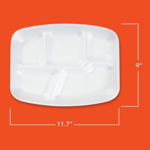 Hefty® Everyday™ Soak Proof Foam Compartment Trays Perspective: back