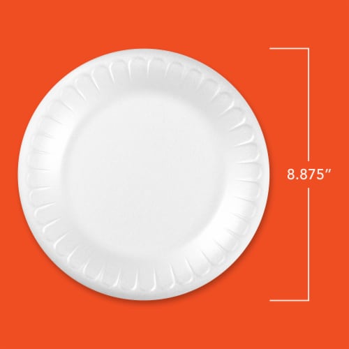 Hefty Everyday Soak Proof Foam Plates - White Perspective: back