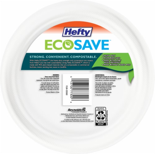Hefty EcoSave™ Compostable Plates Perspective: back