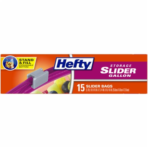 Hefty® Gallon Storage Slider Bags Perspective: back