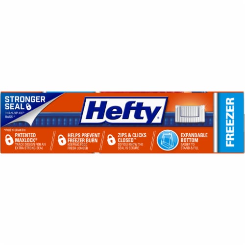 Hefty® Quart Freezer Slider Bags Perspective: back