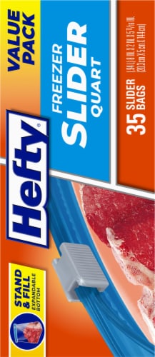Hefty® Slider Freezer Storage Bags Perspective: back