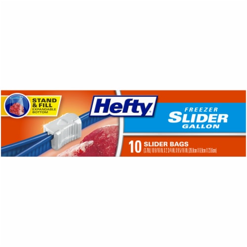  Hefty Slider Bag, Jumbo, 2.5 Gallon,10 Count (Pack - 6) :  Health & Household