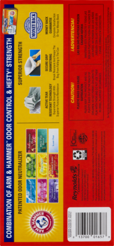 Hefty Ultimate Clean Burst Drawstring Kitchen Trash Bags Perspective: back