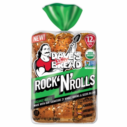 Dave's Killer Bread Rock N Rolls Organic Rolls Perspective: back