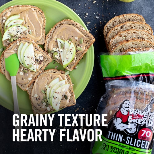 Dave's Killer Bread 21 Whole Grains and Seeds Thin-Sliced Organic Whole Grain Bread Perspective: back