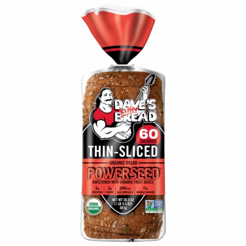 Dave's Killer Bread Powerseed Thin-Sliced Seeded Organic Bread Perspective: back
