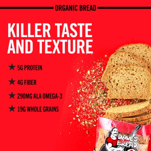 Dave's Killer Bread Powerseed Seeded Organic Bread Perspective: back