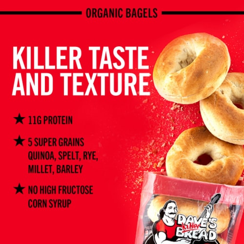Dave's Killer Bread® Plain Awesome® Bagels Organic Bagels Perspective: back