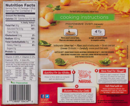 Stouffer's Simple Dishes Creamed Spinach Perspective: back