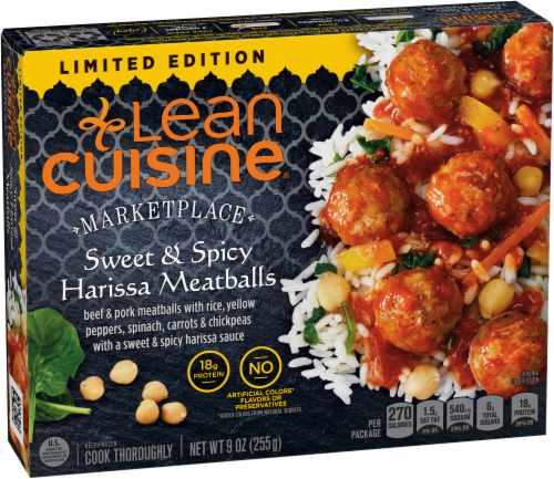 Lean Cuisine Marketplace Sweet & Spicy Harissa Meatballs Perspective: back