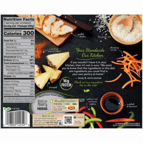 Lean Cuisine Marketplace Sweet & Sour Chicken Frozen Meal Perspective: back