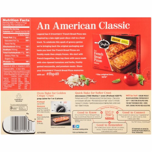 Stouffer's® Deluxe French Bread Frozen Pizza Perspective: back