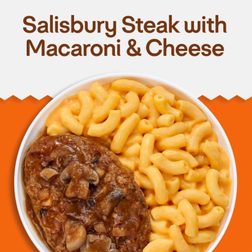 Lean Cuisine Salisbury Steak with Macaroni and Cheese Frozen Meal Perspective: back
