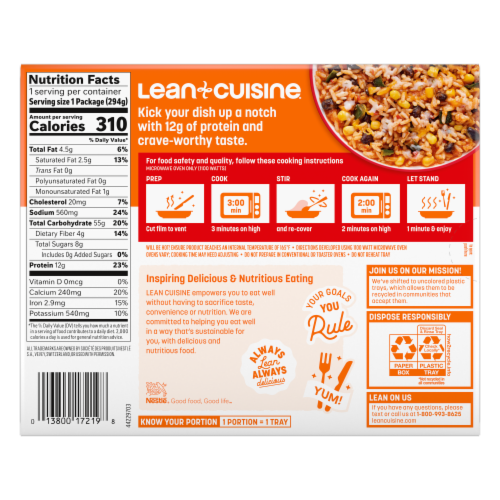 Lean Cuisine® Favorites Santa Fe-Style Rice & Beans Frozen Meal Perspective: back