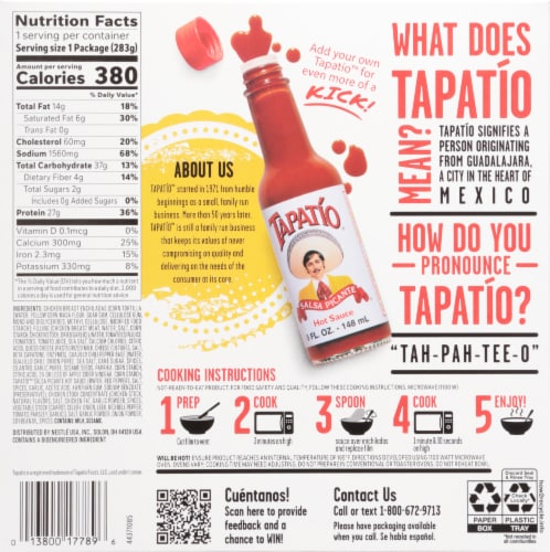 Tapatio™ Chicken Enchiladas Frozen Entrée Perspective: back