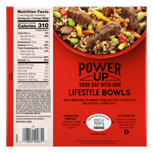 Life Cuisine Korean Style BBQ Beef Bowl Frozen Meal Perspective: back