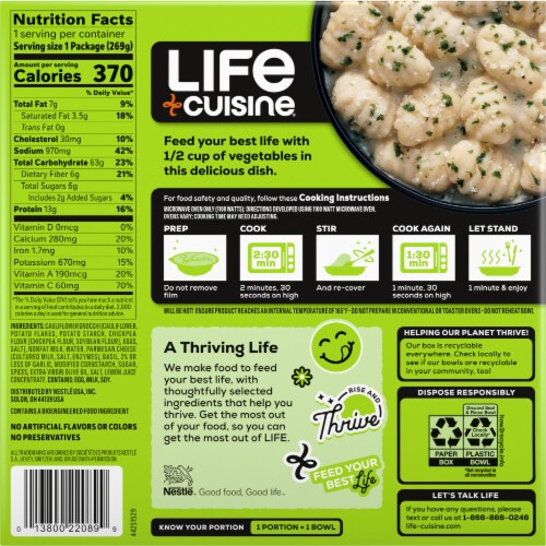 Life Cuisine® Pesto Cauliflower Gnocchi Meal Perspective: back