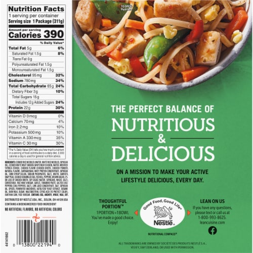 Lean Cuisine® Chicken Pad Thai Bowl Frozen Meal Perspective: back
