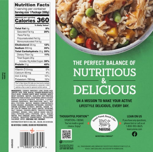 Lean Cuisine® Bowls Mango Chicken with Coconut Rice Frozen Meal Perspective: back