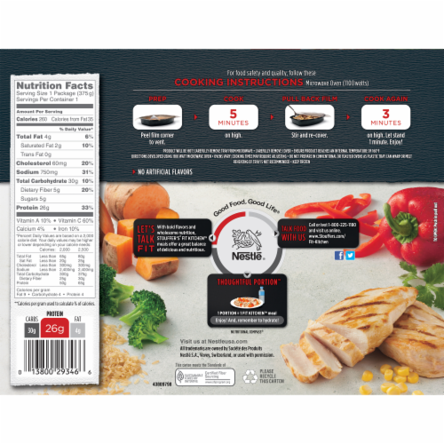 Stouffer's Fit Kitchen Oven Roasted Chicken Frozen Meal Perspective: back
