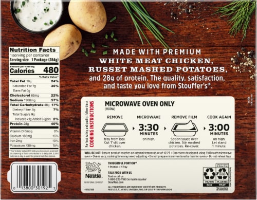 Stouffers® Pub Classics Ranch Fried Chicken Frozen Entree Frozen Meal Perspective: back