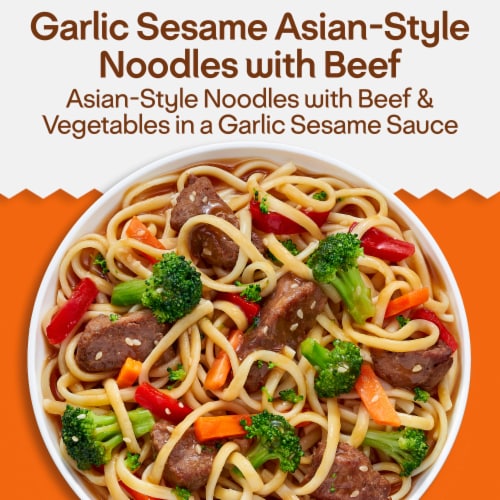 Lean Cuisine Frozen Meal Garlic Sesame Asian-Style Noodles with Beef Microwave Meal Frozen Dinner