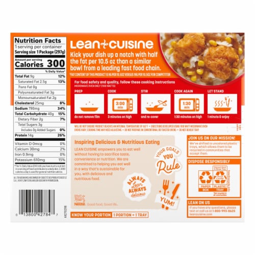 Lean Cuisine Chicken Mashed Potato Frozen Meal Perspective: back