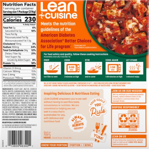 Lean Cuisine® Frozen Roasted Eggplant Perspective: back
