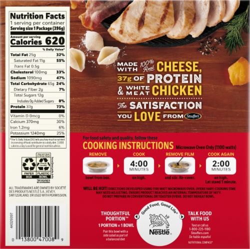 Stouffer's® Bowl-Fulls® Chicken Bacon Ranch Frozen Meal Perspective: back