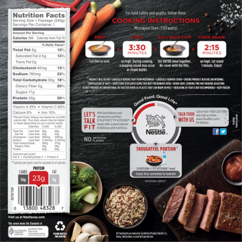Stouffer's Fit Kitchen Bowls Sweet & Spicy Meatballs Perspective: back