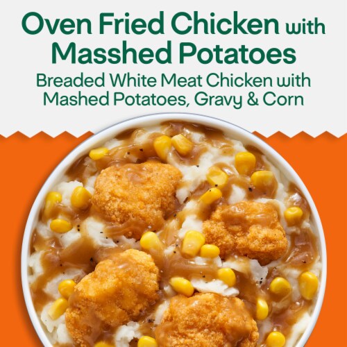 Lean Cuisine Frozen Meal Oven Fried Chicken with Mashed Potatoes Bowl Microwave Meal Frozen Dinner Perspective: back
