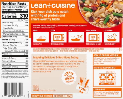 Lean Cuisine Features Apple Cranberry Chicken Frozen Meal