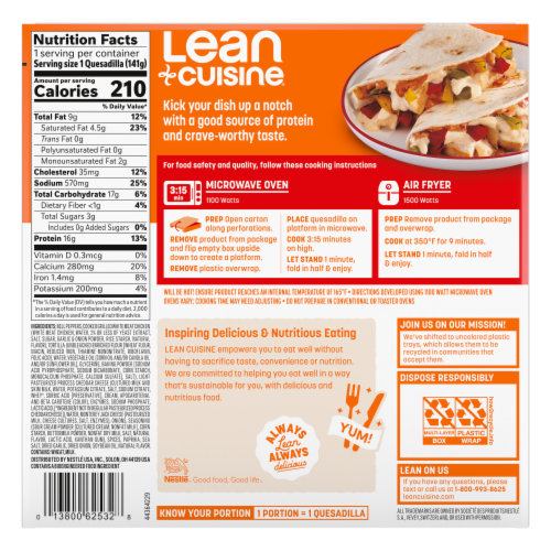 Lean Cuisine® Chicken Fajita Quesadilla Frozen Meal Perspective: back