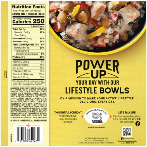 Life Cuisine™ Riced Cauliflower Tahini Chicken Bowl Frozen Meal Perspective: back