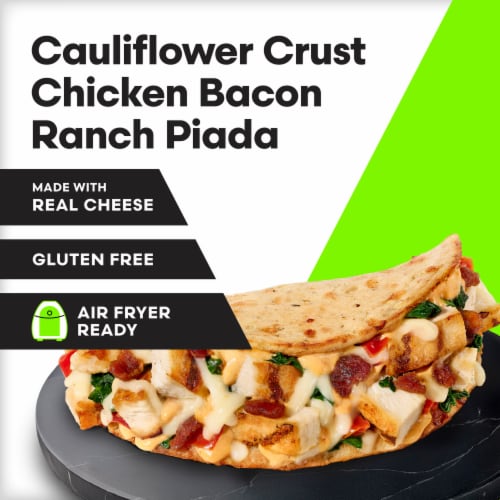 Vital Pursuit Cauliflower Crust Chicken Bacon Ranch Piada High Protein Meal Air Fryer Ready Perspective: back