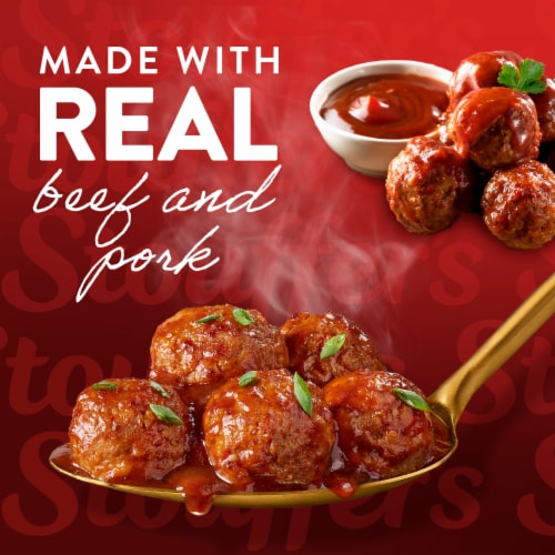 Stouffer’s BBQ Sauce & Meatballs Family Size Frozen Meatballs Perspective: back